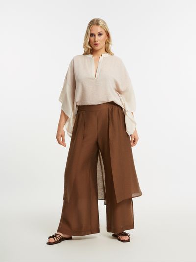 Брюки палаццо-сканты