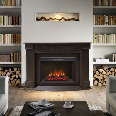 Угловой электрокамин Венеция BL с очагом Sparta 25.5 LED