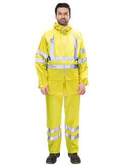 Костюм влагозащитный сигнальный с СОП Профи (225 гр/м2), цвета в ассортименте