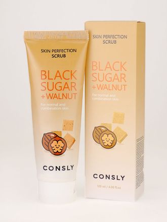 Скраб для лица с черным сахаром и экстрактом грецкого ореха Black Sugar Walnut Skin Perfection Scrub, 120мл CNS