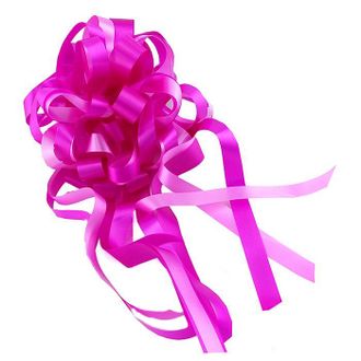 Подарочный Бант-шар Пастель "Комбо" Фуксия с розовым, 11 см /d-38,5 см