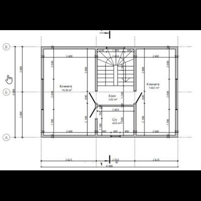 Двухэтажный каркасный дом с двумя спальнями 85м² (SK78)