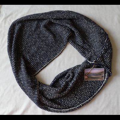 Итальянский шарф восьмерка Vizio 143 S 8 синий с белым