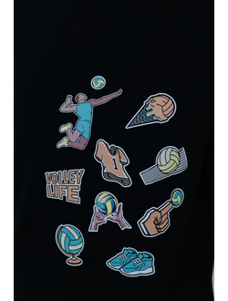 Футболка повседневная Volleylife (со стикерами) детский размер