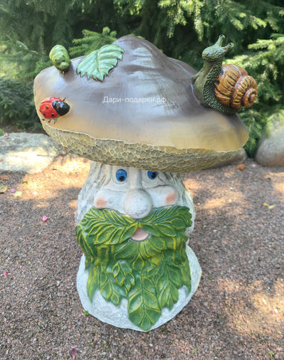 ГРИБ С ВОЛШЕБНОЙ БОРОДОЙ - секретный оберег для щедрого урожая!  57*43см  6кг   полистоун - не боится влаги и перепадов температур. Россия 5726/012077*