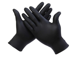Перчатки нитриловые одноразовые INTECH р-р XL черные (50пар)