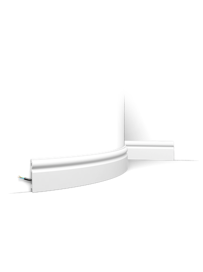 Плинтус ORAC Decor SX137, дюрополимерный, влагостойкий, ударопрочный, под покраску, длина 2 метра