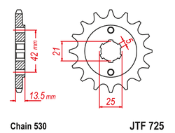 Звезда ведущая JT JTF725.14 (JTF725-14) (F725-14)