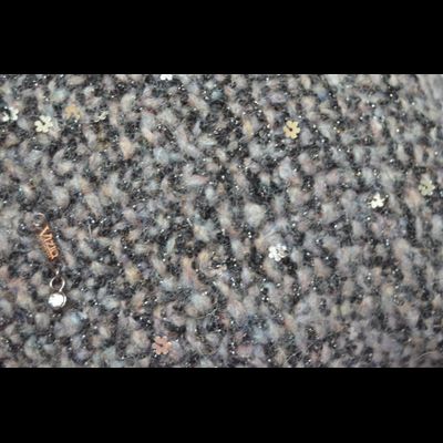 Серая женская шапка ушанка с помпонами Vizio 6444 Италия