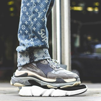 Balenciaga Triple-S (БАЛЕНСИАГА) Серо-белые