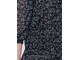 Платье из шифона черного цвета с белым цветочным принтом