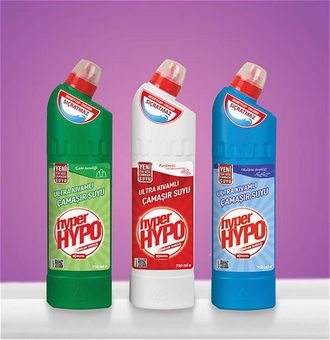 Hypo Ultra Bleach მათეთრებელი სითხე 750მლ უნიტაზის საწმენ სითხე  1250მლ