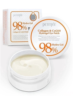 PETITFEE Гидрогелевые патчи для глаз КОЛЛАГЕН КОЭНЗИМ Q10 Collagen Q10 Hydrogel Eye Patch, 60 шт