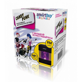 Колонка портативная SmartBuy CANDY PUNK, 2.2 Вт, черная, SBS1000/60