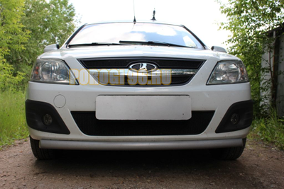 Защита радиатора Lada Largus 2012-... / Largus Cross 2014-... black верх