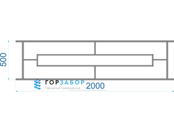 Металлическое газонное сварное ограждение GO15-03