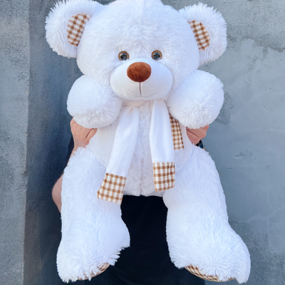 Плюшевый мишка 90 см белый Тоффи