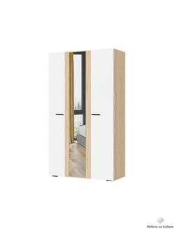 Санса ШК-03 Шкаф 3-х створчатый Сонома/Белый