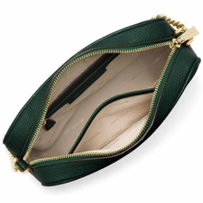 Клатч Michael Kors Ginny Medium Leather Crossbody зеленого цвета