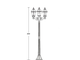 Светильники садово-парковые ROME 3L(h=2880mm)