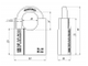 Замок навесной Fuaro PL-4463 (63 мм) 3 "англ." кл. БЛИСТЕР