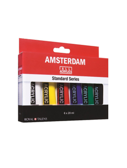 Краски акриловые Amsterdam Стандарт 6цвx20мл, 17820406