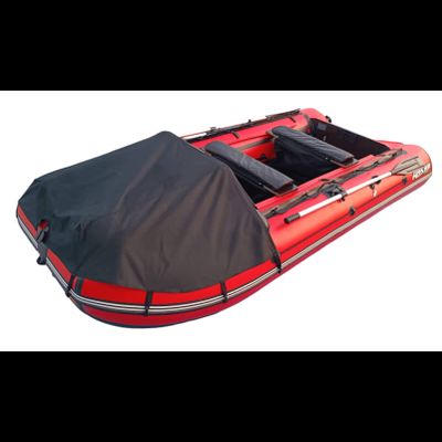 Моторная лодка ДИКИЙ 380 НДНД с тентом красный