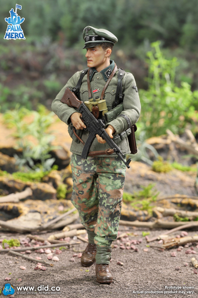 Немецкий лейтенант - Коллекционная ФИГУРКА 1/12 Palm Hero Series WWII German 12th Panzer Division Infantry Lieutenant – Rainer (XD80024) - DID