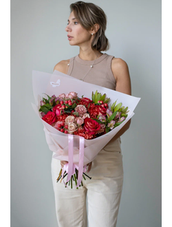 Букет 56 на день влюбленных