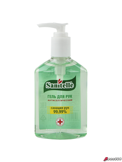 Антисептик-гель для рук спиртосодержащий (66,2%) с дозатором 250 мл SANITELLE (Санитель), с экстрактом Алоэ. 600664