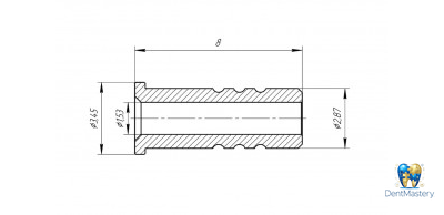 Втулка под пин для фиксации навигационного шаблона Ø1.5 мм 3Diemme