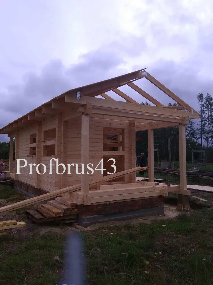 Стройка в Тамбовской области, Моршанский район, пос. Зеленый луг. Хозяйственное помещение из профилированного бруса камерной сушки