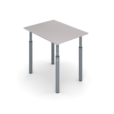 Стол ученический 1-местный на круглых опорах регулируемый