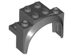 Vehicle, Mudguard 4 x 2 1/2 x 2 1/3 with Arch Round, Dark Bluish Gray (18974 / 6119118)