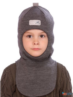 Шапка-шлем "NK"   20101-01, цвет темно-серый р. 50-52