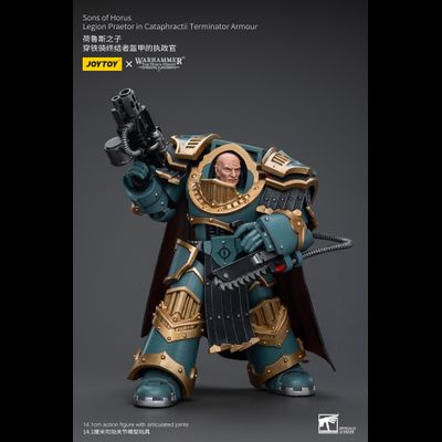 Претор-катафракт Сынов Хоруса (Warhammer Horus Heresy) - КОЛЛЕКЦИОННАЯ ФИГУРКА 1/18 Sons of Horus Legion Praetor in Cataphractii Terminator Armour (JT9619) - JOYTOY