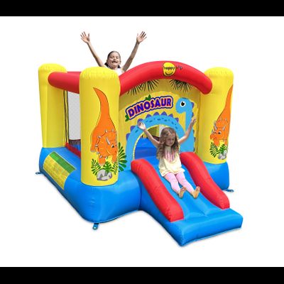 Батут с горкой Happy Hop «Забавный динозавр»