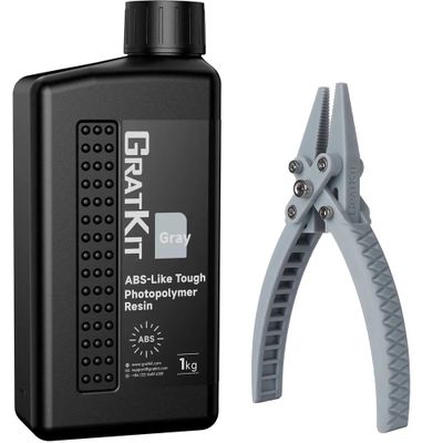 Фотополимерная смола ABS-Like Gratkit для 3Д-принтера 1kg Серый