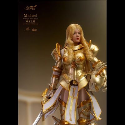 Архангел Михаэль в золотом - Коллекционная фигурка 1/12 SCALE Dawn Wings Golden Armor Archangel (LXF2311A) - Lucifer