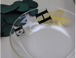 Тарелка суповая, золотое перо