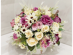 Цветочная композиция Надежда  № М010.  Размер 25*25 см.