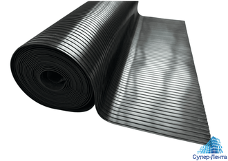 Резиновая дорожка "Полоса" широкий риф, 3 мм, ширина 2 м. (Китай)