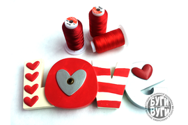 Красные оттенки ниток для вышивания