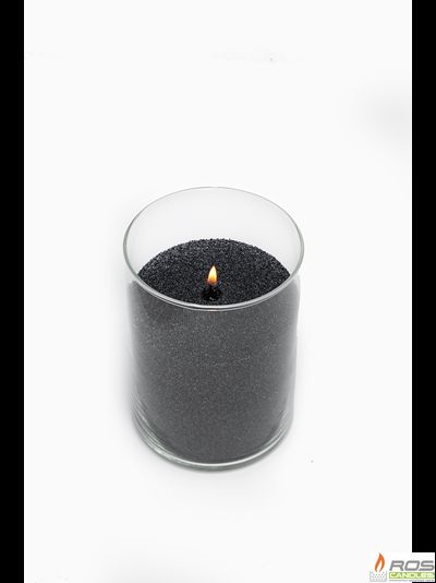 Насыпная свеча "Цилиндр 15 см", чёрная "Графит"