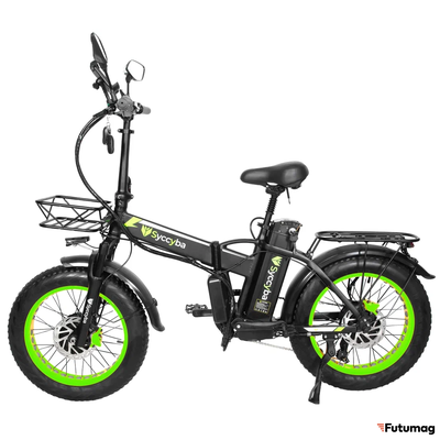 Электровелосипед SYCCYBA H1 (F10) DUAL 23AH зеленый