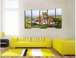 Модульная картина "Полосатая парочка"