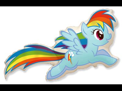 Шар Фигура, Понки Пай и радуга, 81 см