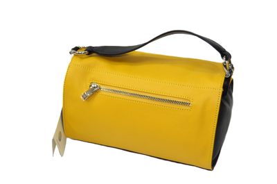 Сумка Италия из натуральной кожи желтого цвета