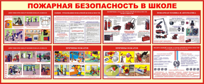 Стенд "Пожарная безопасность в школе"