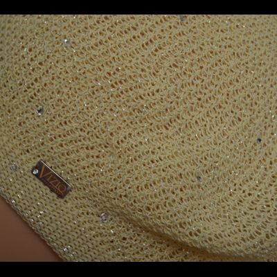 Желтый берет женский вязаный Vizio Италия 6625 весна - осень